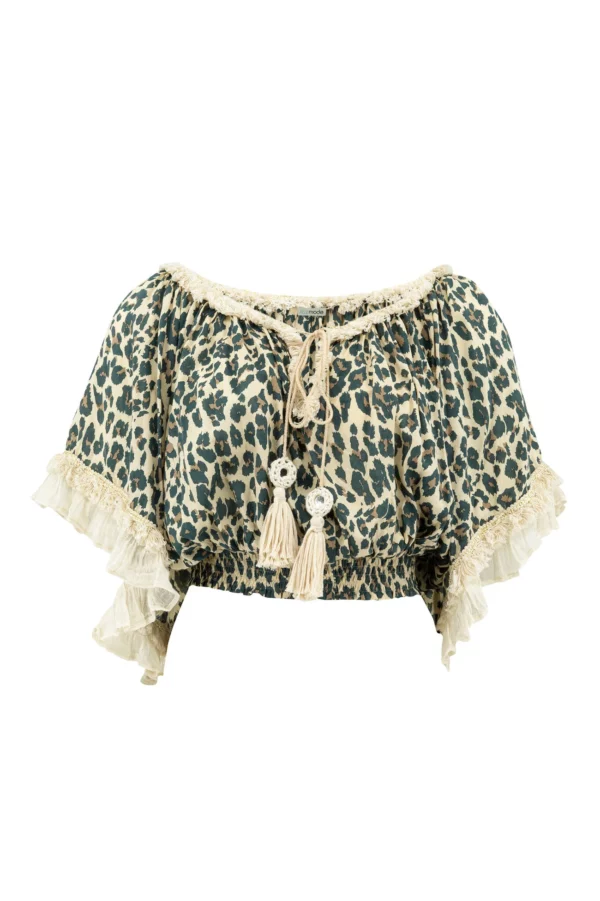 Top Ana Leopard Noir